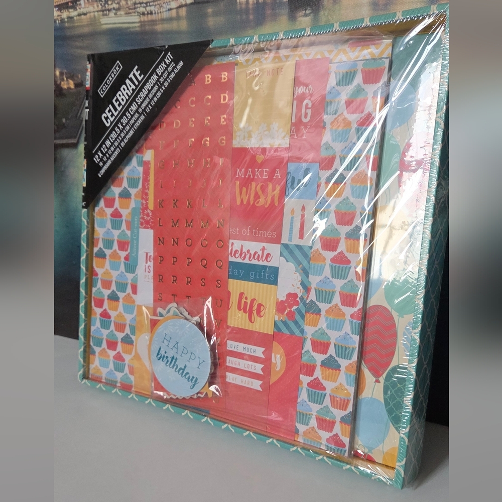 American Crafts Scrapbook Box Birthday Kit NIB - Picture 11 of 11